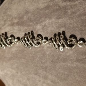 Brighton bracelet silver with rhinestones